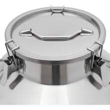 CNCEST Stainless Steel Milk Can 60L, Wine Pail 15.85 Gallon Milk Bucket, With Sealed Lid, Faucet, Handle, Metal Water Beverage Drink Dispenser Container - 銀色 - 查看 6