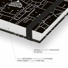 Daily Agenda Plus 2025 Hard Cover Little Bear Black - 黑與白 - 查看 11