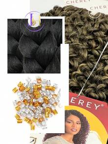 Jumbo Jumbo Braids Kit + 1 Organic Crochet Braids Cherey Bunch - Ombre - View 5