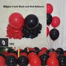 H.L.BALLOON 101 件哑光红色、黑色和皇家蓝色乳胶气球花环拱门套件，非常适合超级英雄派对、生日派对、派对、毕业派对、教室装饰、圣诞节 - 彩色 - 查看 10