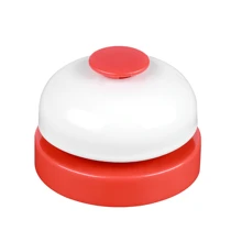 1 个黑色、红色和蓝色手持铃铛，适用于问答游戏、答题蜂鸣器、学校用品、返校