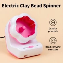 1 pieza de kit de máquina eléctrica de enfilado de cuentas - Dispositivo automático de enfilado de cuentas impulsado por USB para la creación de joyas DIY, creativo brazalete tejido a mano, cuentas de rotación rápida para el polímero de arcilla y cuentas de semillas