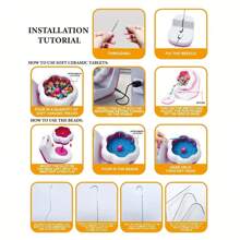 1 pieza de kit de máquina eléctrica de enfilado de cuentas - Dispositivo automático de enfilado de cuentas impulsado por USB para la creación de joyas DIY, creativo brazalete tejido a mano, cuentas de rotación rápida para el polímero de arcilla y cuentas de semillas