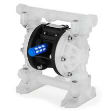 Air-Operated Double Diaphragm Pump, 1/2 In Inlet & Outlet, Polypropylene Body, 8.8 GPM & Max 120PSI, PTFE Diaphragm Pneumatic Transfer Pump For Petroleum, Oil & Low Viscosity Fluids