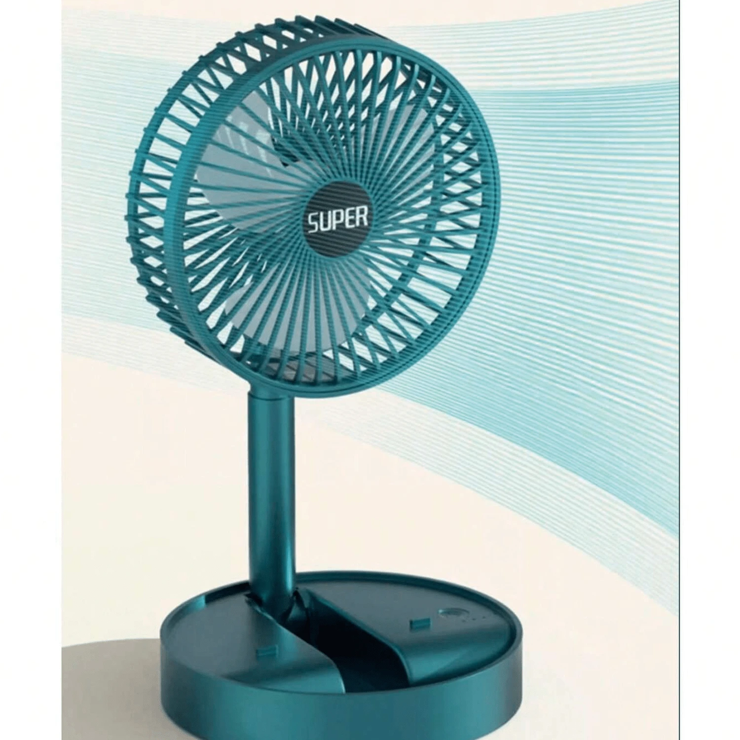 Ventilateur Mural Pliable Silencieux Avec Batterie - 3 Vitesses, Installation Sans Perçage, Idéal Dortoir