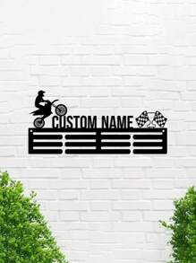 Uma Medalha de Ferro Arte de Parede Personalizada Vintage Suporte de Medalhas de Metal Jogador de Voleibol Motocicleta Corrida Medalha Suporte de Exibição de Medalhas de Bailarina é a Escolha Perfeita para Presentes de Equipe e Decoração Doméstica Decorativa, Dia dos Namorados, Decoração do Dia dos Namorados