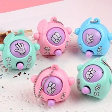 24pcs Mini Rock-Paper-Scissors Game Keychain Cute Fun Fidget Toys, Key Chain Ring Purse Bag Backpack Charm Stress Reduction Party Favors Toy Friends Gift The Color Is Random - Multicolor - View 1
