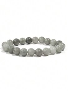 1 Stück Armband aus Jade für Wohlstand und Fülle, Jadeit Edelstein Geschenk für gutes Glück, Kreativität und die Absorption negativer Energie