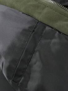 1pc Boyfriend Style Men's Padded Jacket, Hooded Thick Casual Outerwear Windbreaker, Winter Streetwear Stylish Drawstring 2 In 1 Coat