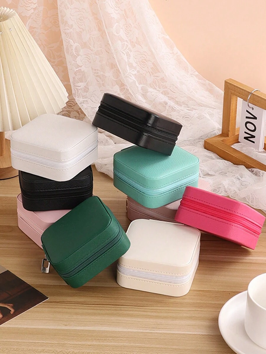 便攜式珠寶拉鍊收納盒 - 彩色 - 查看 1