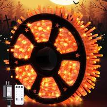 KBO JMEXSUSS 600 LED Orange Lights For Halloween Decor, Orange String Lights Outdoor Waterproof, Plug In Halloween String Christmas Light For Indoor Room Party Tree Yard Fall Decorations - Orange - View 1