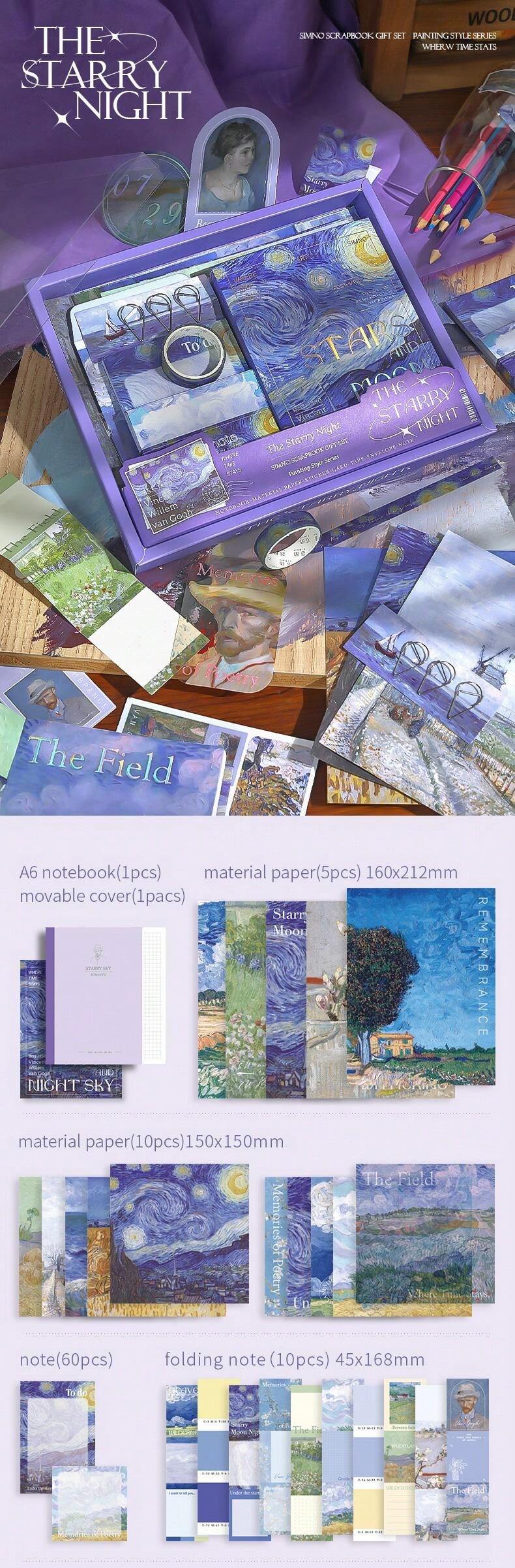 116pcs Painting Bullet Journal Kit, Incluing Notebook, Decoration