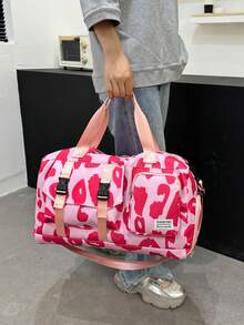 حقيبة رياضية ذات سعة كبيرة بطبعات بقرة، نمر، زيبرا، للأعمال، للسفر، للمستشفى، نايلون وردي للحقيبة الليلية، حقيبة الجيم، حقيبة عطلة نهاية الأسبوع، حقيبة الحمل، حقيبة الكلية، حقيبة السفر، حقيبة عطلة نهاية الأسبوع، مفصولة جافة وطبة