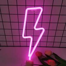 1 个霓虹灯 LED 夜灯，USB 或 3 节 AA 电池供电，墙壁/桌面装饰，适用于派对、圣诞节、生日、情人节、女孩房间、宿舍、庆典、婚礼（不含电池） - 多色 - 查看 14