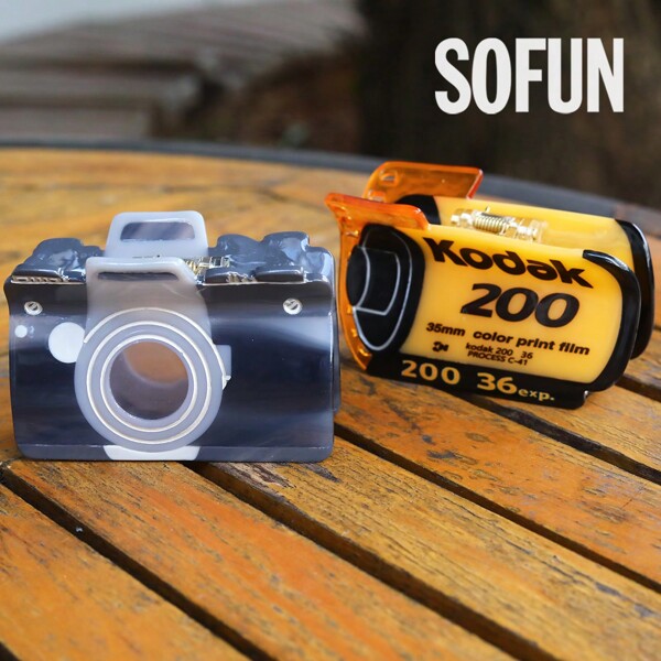 1 Piece Personalized Antique Novelty Roll Film Camera Acetate Hair Claw Clip Personalized Women's Hair Clip,Hair Accessories,Claw Clips,Hair Jaw Clip,Hair Clutch Fall Winter For Vacation Outfits Woman