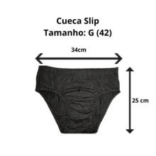 Kit 3 Traditional Slip Briefs 100% Cotton Mesh - 彩色 - 查看 4