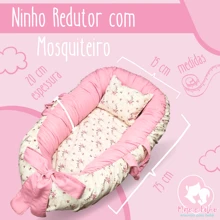 MeF Mae e Filho 婴儿便携式蚊帐，带蚊帐，采用 100% 纯棉印花面料 - 皇家海軍與白色 - 查看 3