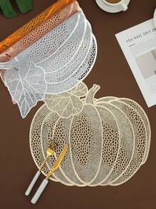 1-4 szt. Okrągłe proste podkładki z PCV, zmywalne, łatwe do czyszczenia, wycieranie, antypoślizgowe, odporne na ciepło, maty stołowe, słodka zaduma, eleganckie podkładki, ustawienie blatu, mata na stół w kuchni, świąteczne dekoracje weselne - Wielokolorowe - Zobacz 8