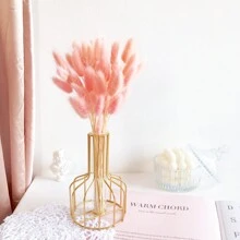 50 Pcs 17.7 Inches Lagurus Bunny Tails Pampas Grass Decor White Pink Artificial Rabbit Tails Dried Flowers Bouquet For Home Decor Boho Decor Table Decoration Room Bedroom Decor,Fall Decor,Autumn