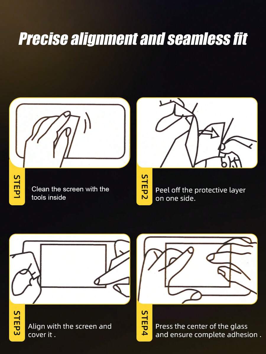 3 Peças de Película Protetora de Tela de Alta Definição, Adequada para