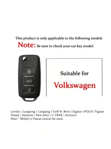 3 piezas/set Funda de llave de coche suave de TPU + Llavero con strass + Destornillador apto para Bora, Santana, Golf, Lavida, Touran, Tiguan, Passat - Multicolor - Ver 3