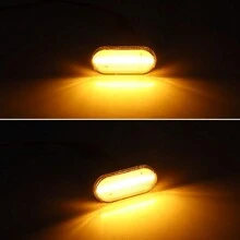 2pcs Smoked/Clear Lens Amber LED Front Fender Side Marker Lights For VW Golf Mk4 Bora Polo Jetta - 透明鏡片 - 查看 4