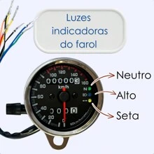 Universal Panel Adaptable To 17 Or 18 Inch Motorcycle Speedometer Café Racer 160K/M Analog Chrome Odometer Motorcycle Customization - Silver - View 5