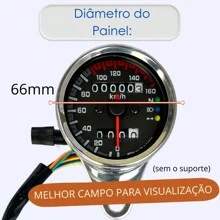 Universal Panel Adaptable To 17 Or 18 Inch Motorcycle Speedometer Café Racer 160K/M Analog Chrome Odometer Motorcycle Customization - Silver - View 7