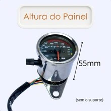 Universal Panel Adaptable To 17 Or 18 Inch Motorcycle Speedometer Café Racer 160K/M Analog Chrome Odometer Motorcycle Customization - Silver - View 9