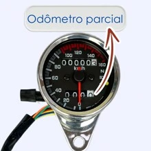 Universal Panel Adaptable To 17 Or 18 Inch Motorcycle Speedometer Café Racer 160K/M Analog Chrome Odometer Motorcycle Customization - Silver - View 3