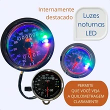 Universal Panel Adaptable To 17 Or 18 Inch Motorcycle Speedometer Café Racer 160K/M Analog Chrome Odometer Motorcycle Customization - Silver - View 6