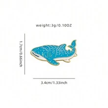 Cute Cartoon Whale Shark Enamel Pin Custom Decorative Brooches Ornaments Lapel Bag Badges Jewelry Gifts Pin For Clothes Bag Charm Backpack For School