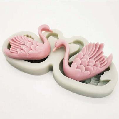 3D Couple Swan Silicone Mold 3D DIY Home Decor Mould Soap Molds Tool Accessories