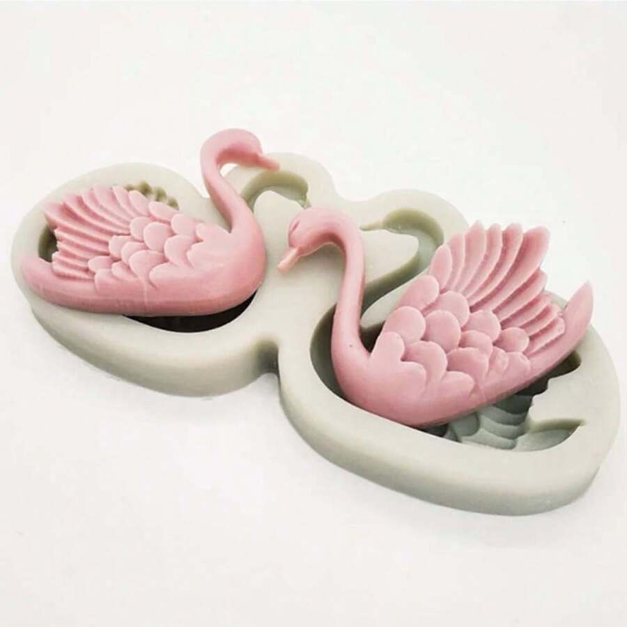 3D Couple Swan Silicone Mold 3D DIY Home Decor Mould Soap Molds Tool Accessories