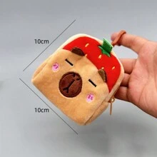 新款水果水豚零钱包毛绒玩具耳机数据线收纳包硬币袋小礼物 - 多色 - 查看 9