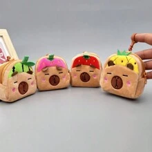 新款水果水豚零钱包毛绒玩具耳机数据线收纳包硬币袋小礼物 - 多色 - 查看 2