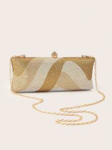 这款闪亮亮片手拿包，璀璨夺目，优雅精致，饰以水钻，是一款引人注目的手提包，适合派对女孩、女士和女性，是派对、婚礼、盛会和正式活动的完美之选，也是送给女性的绝佳礼物。这款包包与派对礼服、晚礼服和亮片连衣裙完美搭配，是一款时尚的派对包，是派对、婚礼、盛会和正式活动的理想之选，也是一款优雅的女士手提包。 - 金色 - 查看 6