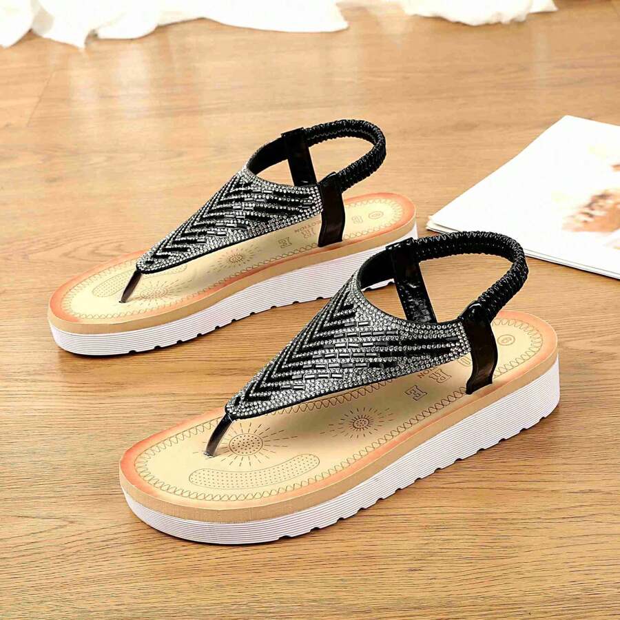 READY SALTED Women's Slippers - Comfortable Beach Shoes With Padded Suede Padding - Touch Fastening Women's Summer Footwear Walking Shoes For Girls - Black - View 1