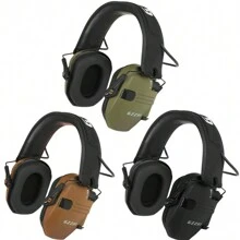 Electronic Ear Muffs For Tactical Hunting; Anti-Noise Earphones Sound Reinforcement Impact Hearing Protection Earphones; 82 DB Ear Protection Headset; Music Headphones - Green - View 9