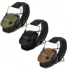 Electronic Ear Muffs For Tactical Hunting; Anti-Noise Earphones Sound Reinforcement Impact Hearing Protection Earphones; 82 DB Ear Protection Headset; Music Headphones - Green - View 10