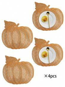 1-4 szt. Okrągłe proste podkładki z PCV, zmywalne, łatwe do czyszczenia, wycieranie, antypoślizgowe, odporne na ciepło, maty stołowe, słodka zaduma, eleganckie podkładki, ustawienie blatu, mata na stół w kuchni, świąteczne dekoracje weselne - Wielokolorowe - Zobacz 13