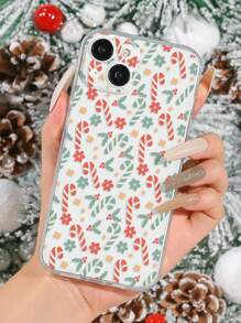 1 chiếc ốp lưng điện thoại silicon mềm trong suốt in hình hoa, quả mọng, ngôi sao và kẹo ngọt, tương thích với iPhone 11/12/13/14/15 Pro Max, chủ đề Giáng sinh, phiên bản quốc tế, không phải phiên bản nội địa. - Nhiều màu - Xem 1