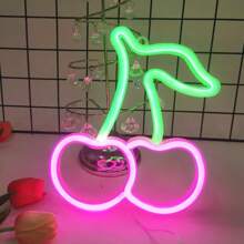 1 个霓虹灯 LED 夜灯，USB 或 3 节 AA 电池供电，墙壁/桌面装饰，适用于派对、圣诞节、生日、情人节、女孩房间、宿舍、庆典、婚礼（不含电池） - 多色 - 查看 21