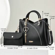 Small Purses And Handbags For Women Fashion Crossbody Bag Shoulder Bag Teenage Girls Satchel Purse Set 2pcs - 粉色 - 查看 2