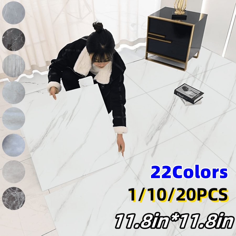 1/10/20 Piezas Azulejos adhesivos vintage - Gruesos, antideslizantes, impermeables Vinilos para paredes y pisos para renovación de cocina y baño, Pegatinas, Vinilos decorativos para el hogar, Artículos de decoración de primavera para refrescar tu hogar, Pegatinas de decoración Rama