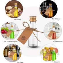 5/20/60/100PCS Mini Liquor Bottles – Versatile & Portable Plastic Containers With Airtight Seal For Spirits, Juices & Sauces – Leak-Proof, Shatterproof Plastic Mini Bottles With Airtight Latch Caps: 0.85oz/1.7oz/3.3oz/5oz Reusable Hand Washable Containers For Food Contact, Party & Wedding Favors Thanksgiving, Halloween, And Christmas Are Applicable