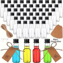 5/20/60/100PCS Mini Liquor Bottles – Versatile & Portable Plastic Containers With Airtight Seal For Spirits, Juices & Sauces – Leak-Proof, Shatterproof Plastic Mini Bottles With Airtight Latch Caps: 0.85oz/1.7oz/3.3oz/5oz Reusable Hand Washable Containers For Food Contact, Party & Wedding Favors Thanksgiving, Halloween, And Christmas Are Applicable