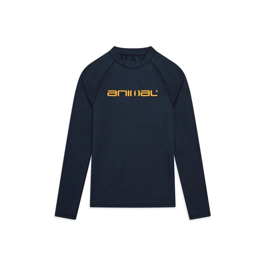 Animal Mens Sonny Logo Rash Guard (Navy) - Navy Blue - View 1