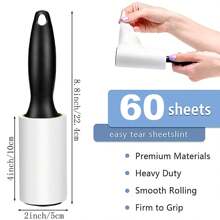 Cunese Cunese Lint Rollers 60/120/240 Sheets Mega Value Set, Sticky Lint Roller For Pet Hair, Pet Hair Remover With , Portable Lint Remover For Clothes, Furniture, Dog & Cat Hair