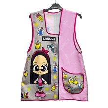 Delantal Bata Profesional Para Educadora - Rosa - Ver 1